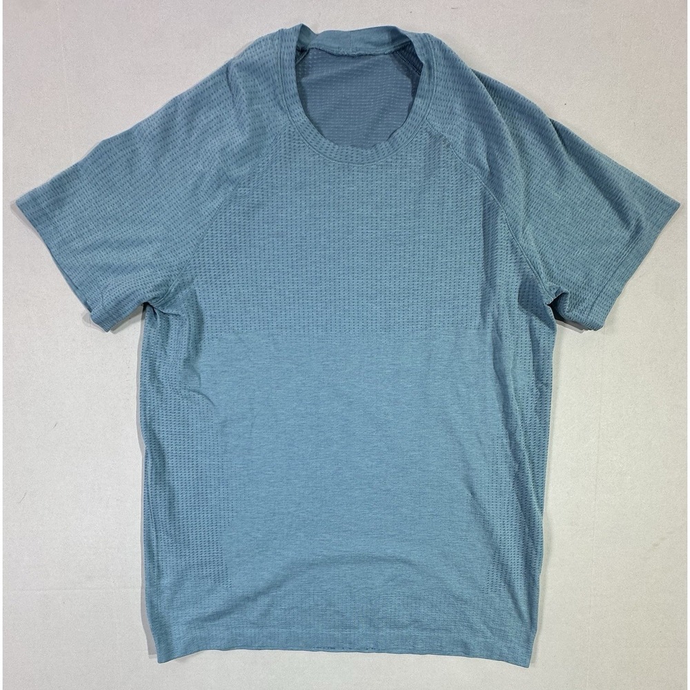 Lululemon Blue Seamless Mesh T-Shirt Men's Size M "Start Where You Are" Tee
